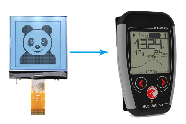 Применение графического ЖК -экрана 128x128 Экран отображения в параплане