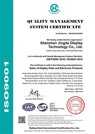 Our Certificate