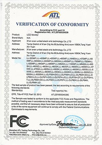 Our Certificate